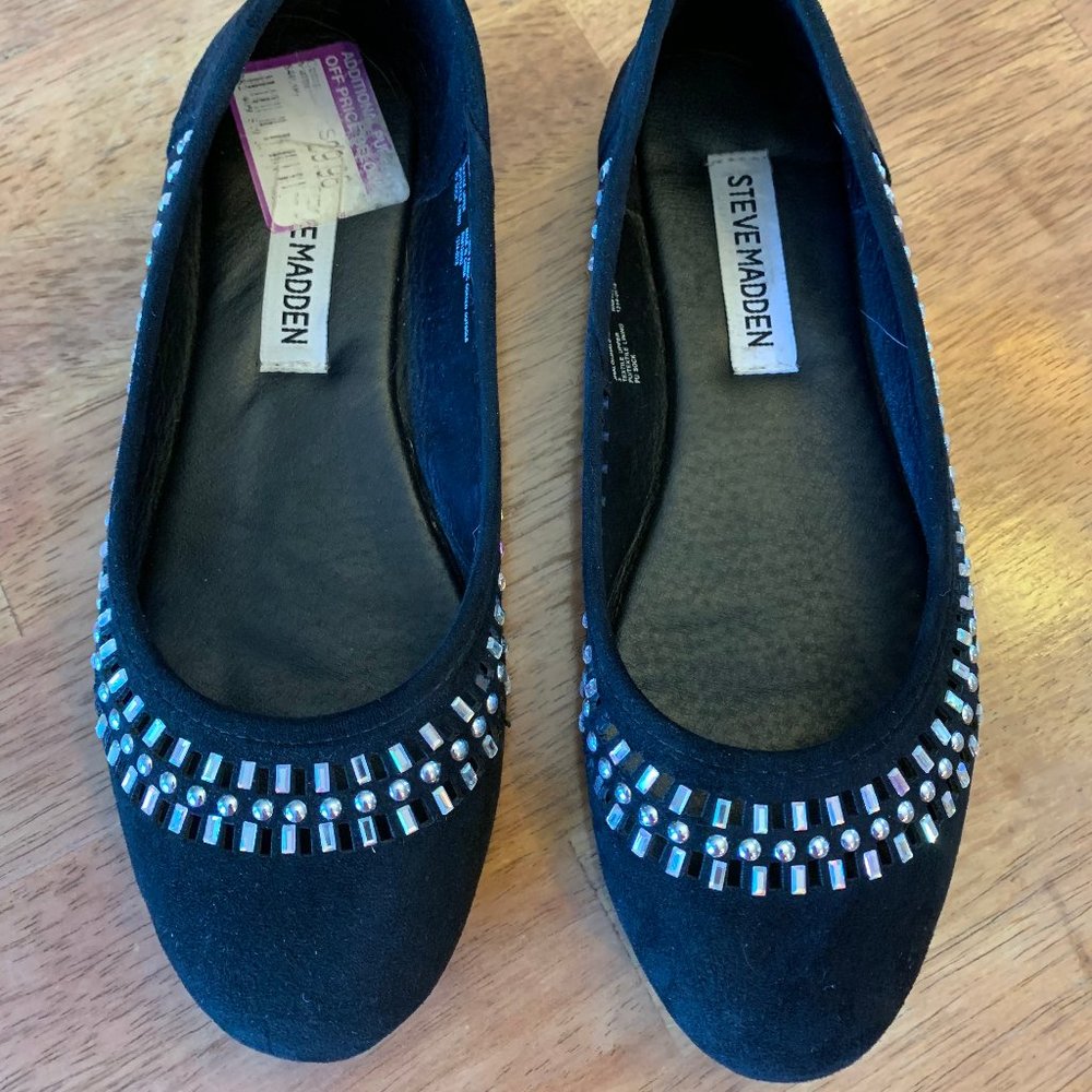 Girls Steve Madden Black flats sz 3